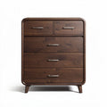 Wooden dresser with five drawers and natural finish 80 x 40 x 100cm