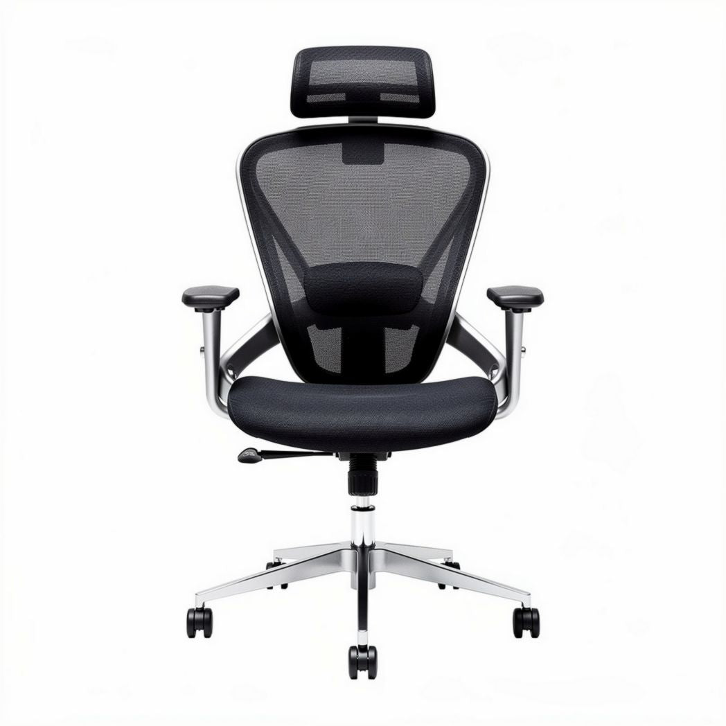 Mesh office chair with adjustable headrest and armrests 60 x 60 x 120cm